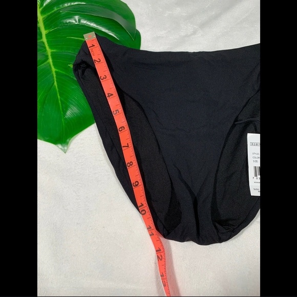 NWT $74 Robin Piccone Ava High‎ Waist Bikini Bottoms in Black [SZ Small ] - Picture 7 of 9